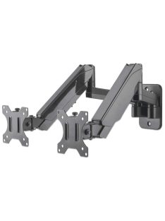 Manhattan Universal Gas Spring Dual Monitor Wall Mount Black