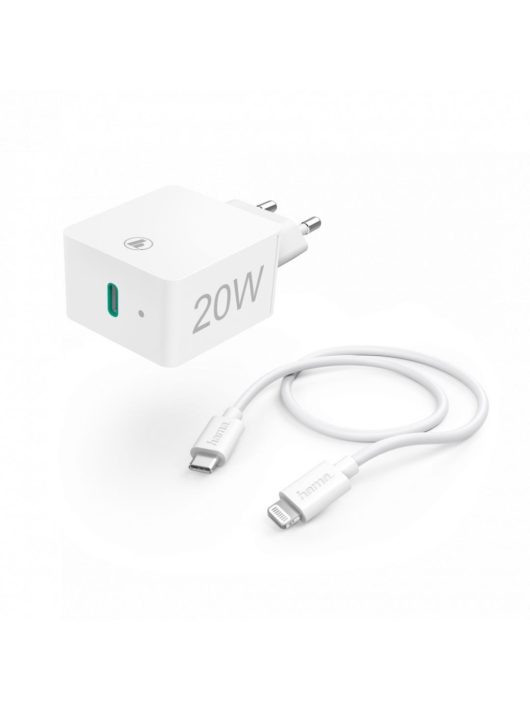 Hama Fast Charger 20W Lightning to USB Type-C White