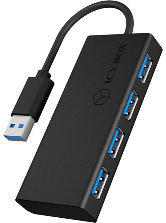 Raidsonic IcyBox IB-AC6104-B 4-portos USB3.0 HUB Black