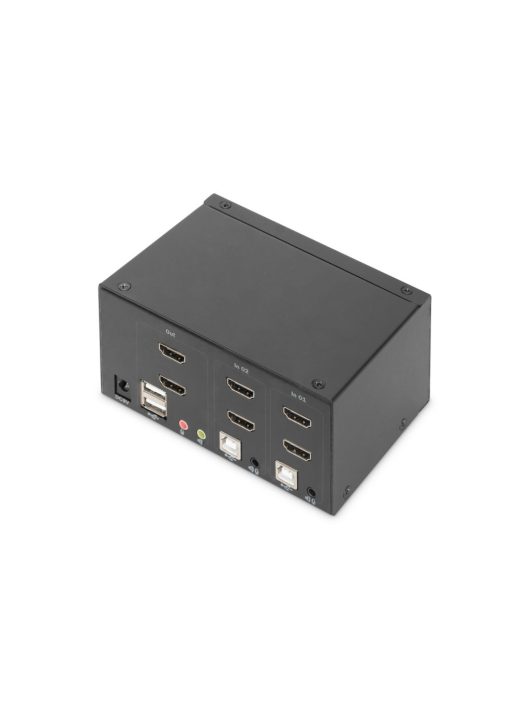 Digitus KVM Switch, 2 Port, Dual Display, 4K, HDMI