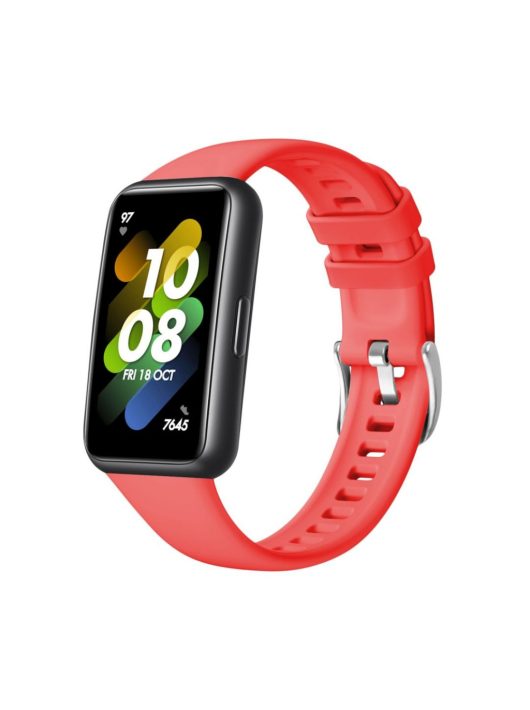 FIXED Silicone Strap for Huawei Band 7, red