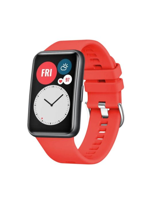 FIXED Silicone Strap for Huawei Watch FIT, red