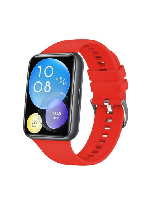 FIXED Silicone Strap for Huawei Watch FIT2, red