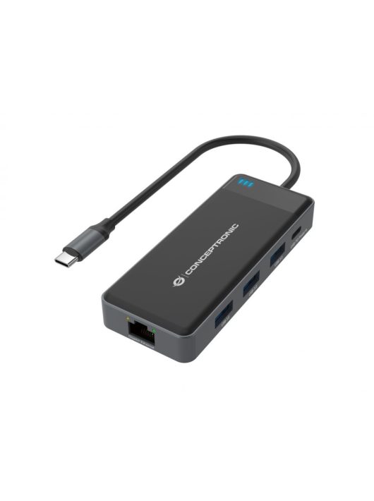 Conceptronic  DONN14G 7-in-1 USB 3.2 Gen 1 Docking Station Grey