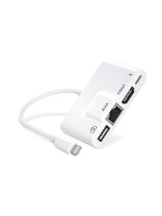 BlackBird Lightning Ethernet OTG Digital AV Adapter White