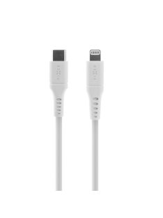 FIXED Liquid Silicone Cable USB-C/Lightning, 1,2m, white