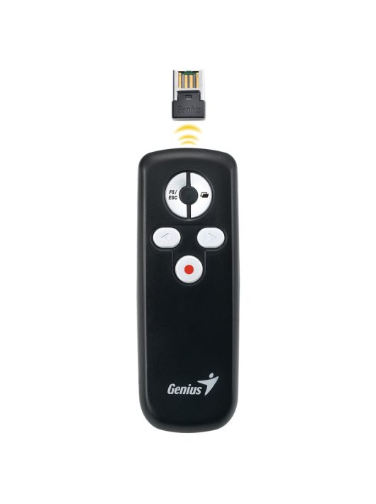 Genius 100 Smart Wireless Presenter Red Laser Black