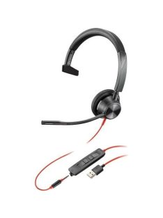 Poly Plantronics Blackwire 3315-M USB-A Headset Black 