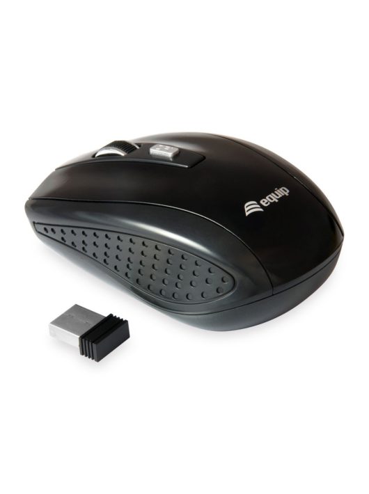 EQuip Optical Wireless 4-Button Travel Mouse Black