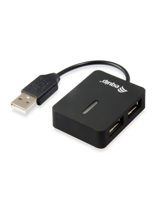 EQuip 4 Ports Travel USB Hub Black