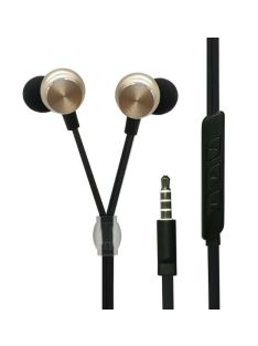 2GO Luxury Zipper-Style In-Ear Stereo Headset Black/Gold