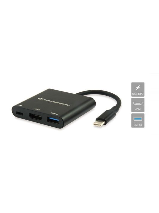 Conceptronic  DONN01B 3in1 USB3.2 Gen 1 Docking Station Black