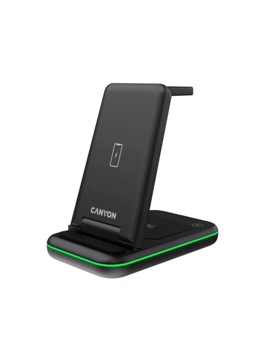 Canyon WS-304 3-in-1 Wireless Charging Station Black