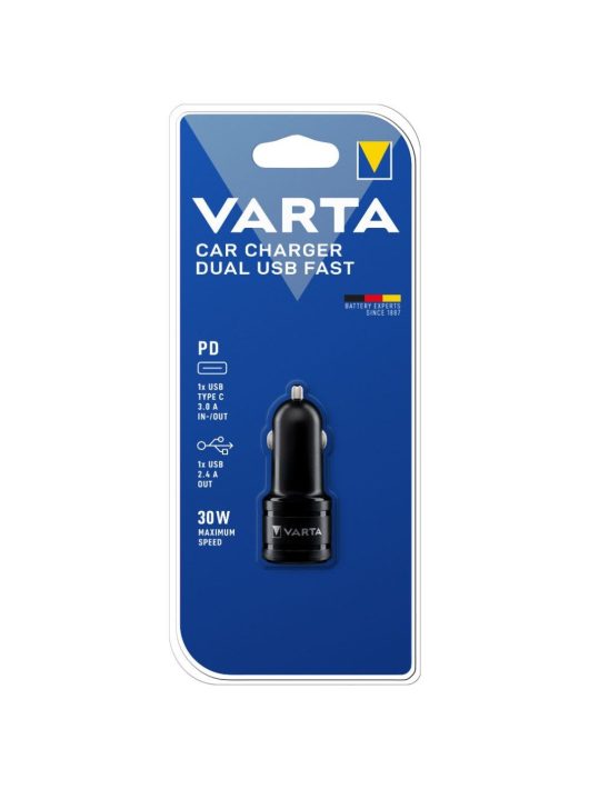 Varta Car Charger Dual USB Fast Black