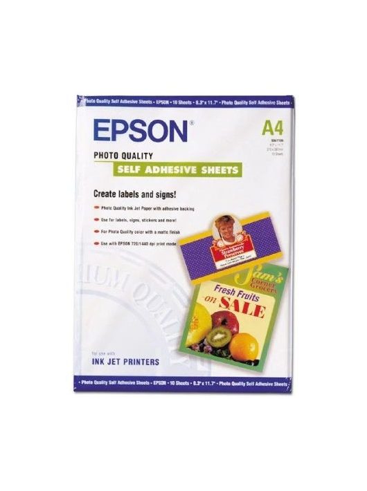 Epson Self-Adhesive Photo Paper 167g A4 10db Öntapadós Fotópapír