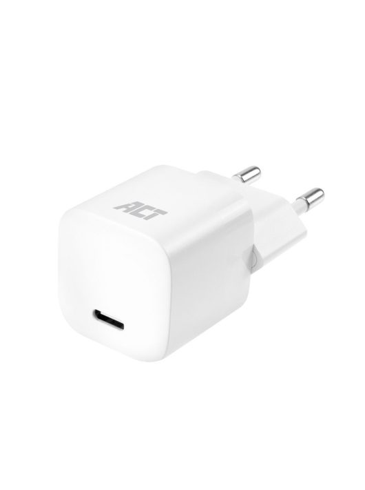 ACT AC2120 Compact USB-C Charger 20W with Power Delivery White