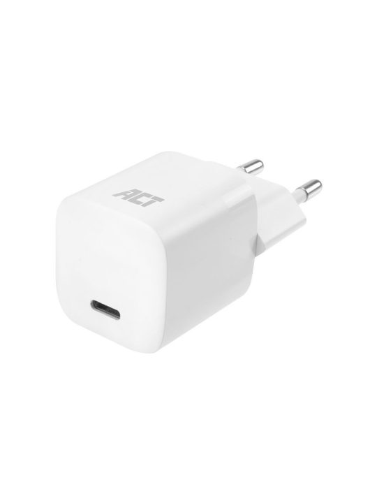 ACT AC2130 Compact USB-C Charger 33W with Power Delivery and GaNFast White