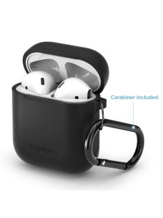 Spigen Silicone case, black - AirPods 1/2019