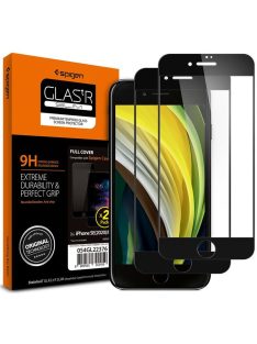 Spigen Glass FC 2 Pack, black - iPhone SE (2022/2020)/8/7