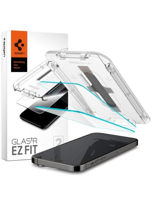 Spigen Glass tR EZ Fit 2 Pack, Transparency Sensor Protection - iPhone 14 Pro Max