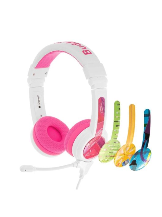 BuddyPhones School+ Headset for Kids Pink