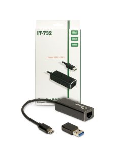 Inter-Tech Argus IT-732 USB-C Gigabit Ethernet Adapter Black