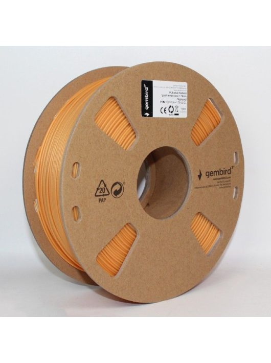 Gembird 3DP-PLA+1.75-02-GL Filament PLA-plus Gold Metal 1.75mm 1kg