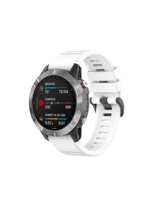 FIXED szilikon szíj Garmin QuickFit okosórához, 26mm, fehér