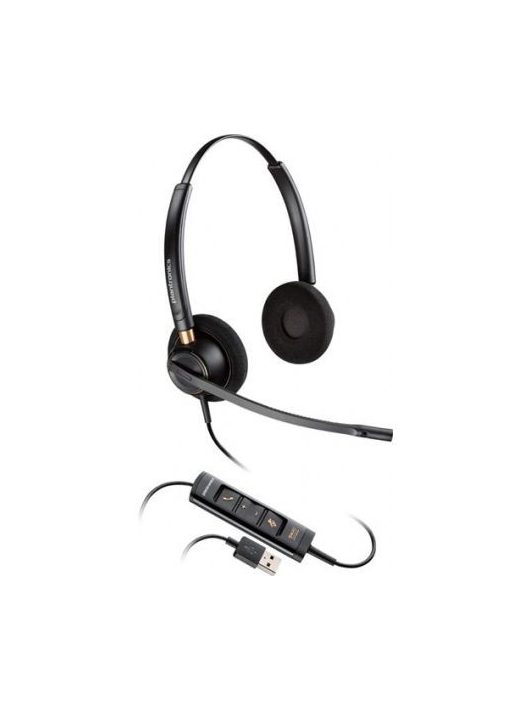 Poly Plantronics EncorePro 525 Stereo Headset Black 