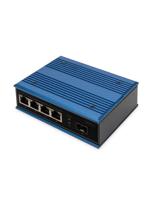 Digitus DN-651130 4-Port 10/100Base-TX to 100Base-FX Industrial Ethernet Switch Blue