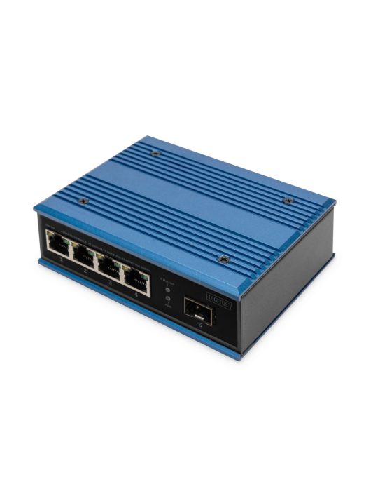 Digitus DN-651131 4-Port 10/100Base-TX to 100Base-FX Industrial Ethernet Switch Blue