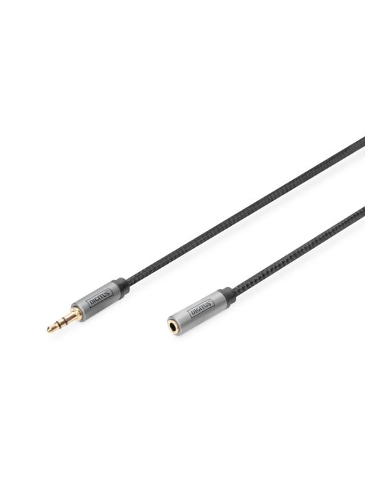 Digitus DB-510210-030-S Audio Extension Cable, 3.5mm jack to 3.5mm socket 3m Black