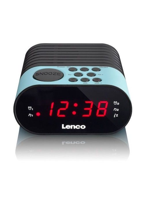 Lenco CR-07 FM Alarm Clock Radio Blue