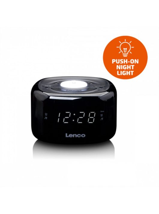 Lenco CR-12 FM Clock Radio Black