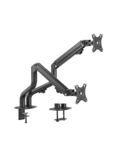   Gembird MA-DA2-02 Adjustable Tilting Desk 2-Display Mounting Arm 17?-32? Black