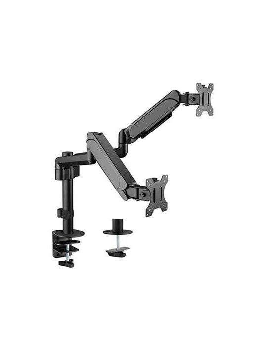 Gembird MA-DA2P-01 Adjustable Desk 2-Display Mounting Arm 17?-32? Black