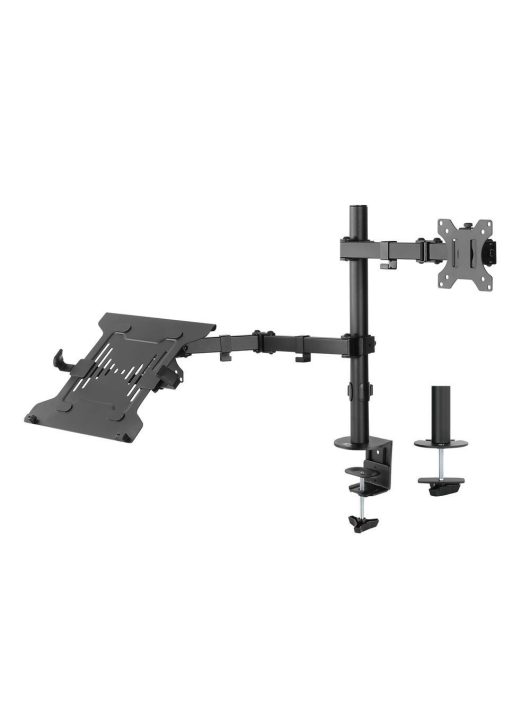 ACT AC8305 Single Monitor Arm with Laptop Arm 10"-32" Black