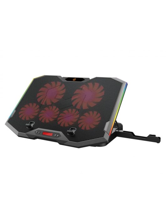 Conceptronic  THYIA01B ERGO RGB 6-Fan Gaming Laptop Cooling Pad with Mobile Holder Black