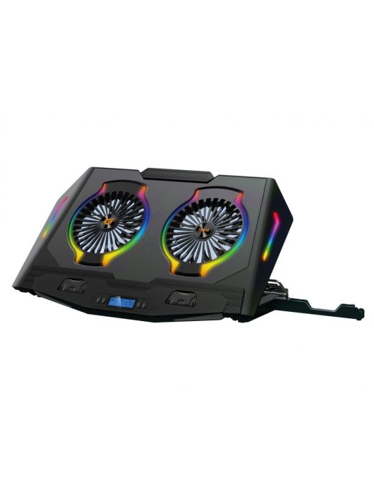 Conceptronic  THYIA02B ERGO RGB 2-Fan Gaming Laptop Cooling Pad with Mobile Holder Black