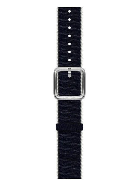 Withings Recycled Woven PET Wristband 18mm Navy Blue, White & Silver