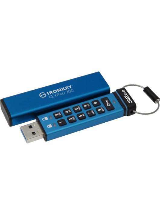 Kingston 32GB IronKey Keypad 200 USB3.2 Blue