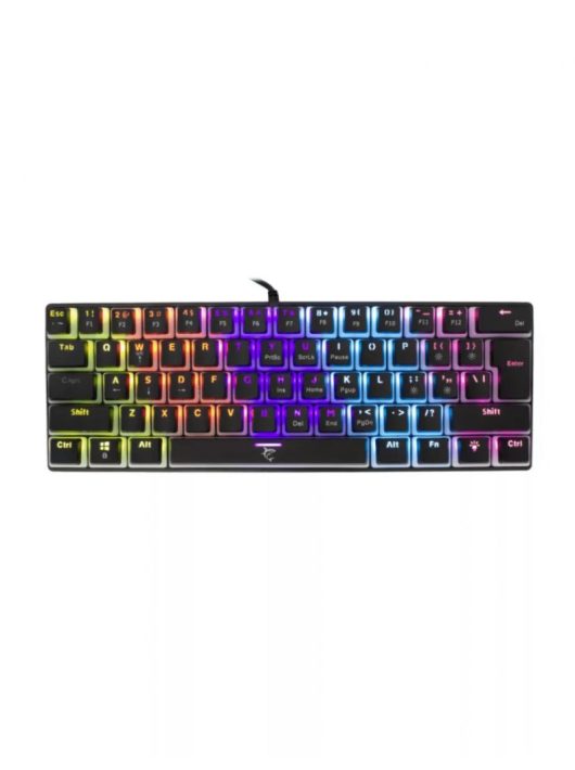 White Shark GK-2202B Ashiko Blue Switches Mechanical 60% Gaming Keyboard Black US