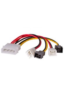   Akyga AK-CA-34 Molex (m) / 2x 3 pin 12V (m) / 2x 3 pin 5V (m) 4x 15cm