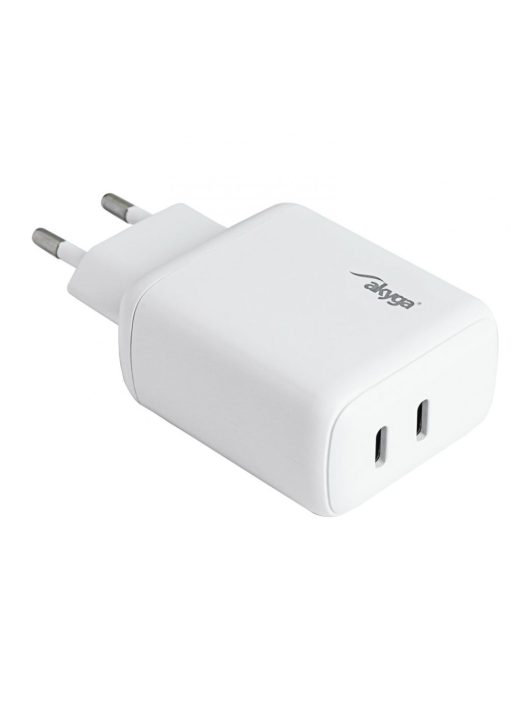 Akyga AK-CH-19 2xUSB-C PD Quick Charge 3.0 5-12V / 1,67-3A 40W White