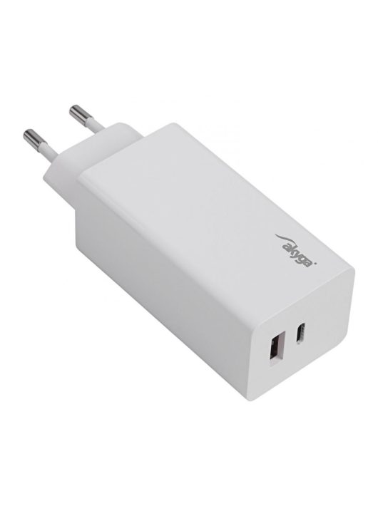 Akyga AK-CH-20 USB-C USB-A PD GaN 5-20V / 1,5-5A 100W White