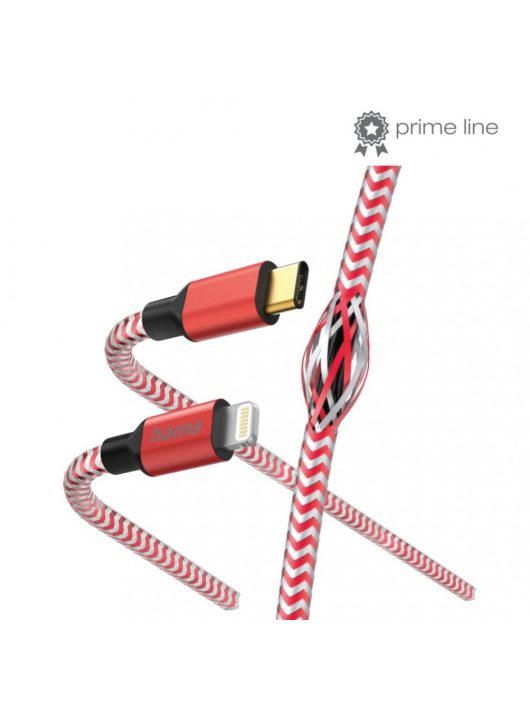 Hama REFLECTIVE Lightning/Type-C 1,5m Red