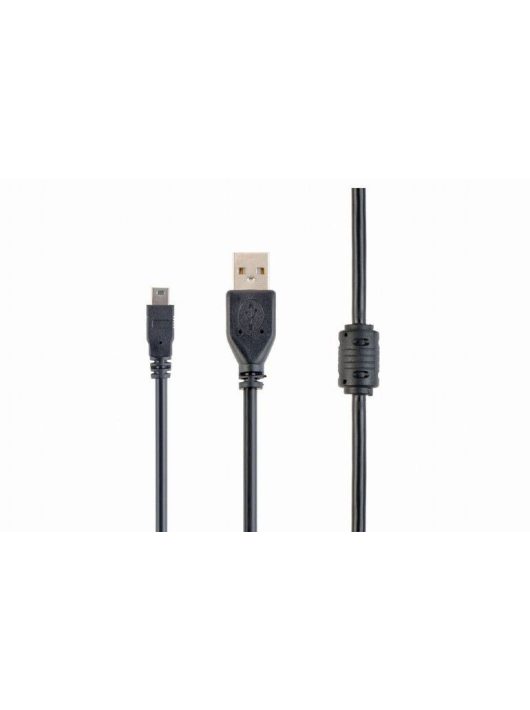 Gembird CCF-USB2-AM5P-6 USB 2.0 A- MINI 5PM cable with ferrite core 1,8m Black 