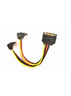   Gembird CC-SATAM2F-02 cable power SATA 15 pin -> 2x SATA HDD angled connectors 0,15m 