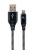 Gembird CC-USB2B-AMCM-2M-BW Premium cotton braided Type-C USB charging and data cable 2m Black/White