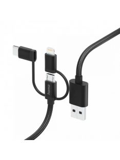 Hama FIC E3 3in1 Micro USB/Type-C/Lightning 1,5m Black